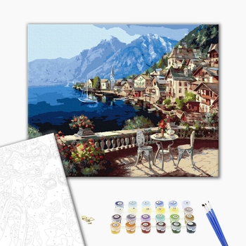 Картина по номерам Города - Містечко під Альпами
