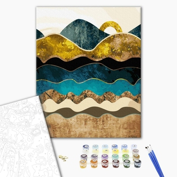 Картина по номерам Абстракції - Хвилясті гори