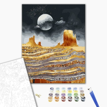 Картина по номерам Абстракції - Пустельний місяць