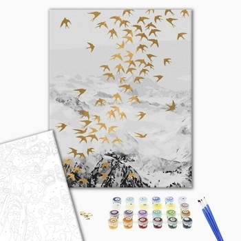 Картина по номерам Абстракції - Гірське золото