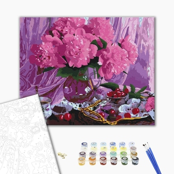 Картина по номерам Квіти - Півонії