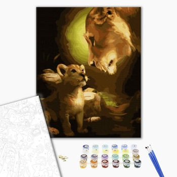 Картина по номерам Тварини, птахи та риби - Левині уроки