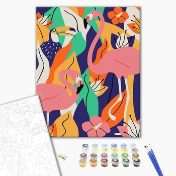 Картина по номерам Поп Арт - Тропічний принт