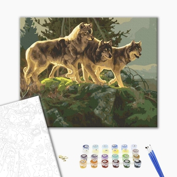 Картина по номерам Тварини, птахи та риби - Братство вовків