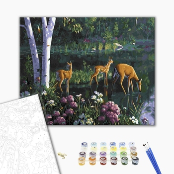 Картина по номерам Тварини, птахи та риби - Ранок лані