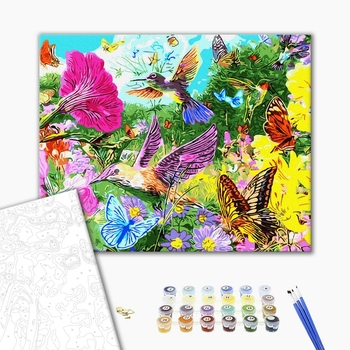 Картина по номерам Тварини, птахи та риби - Тропічний рай