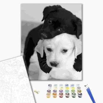 Картина по номерам Тварини, птахи та риби - Чорно-біла любов