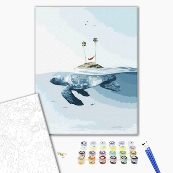 Картина по номерам Абстракції - Черепаший острів