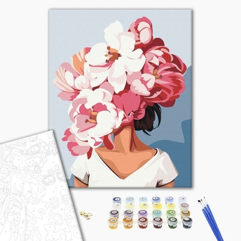 Картина по номерам Люди на картинах - Піони в блакиті