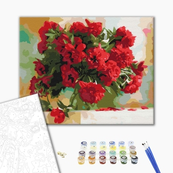 Красные пионы