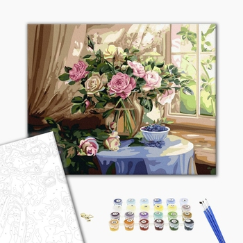 Картина по номерам Квіти - Натюрморт з чорницею