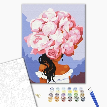 Картина по номерам Квіти - Кокетливі піони