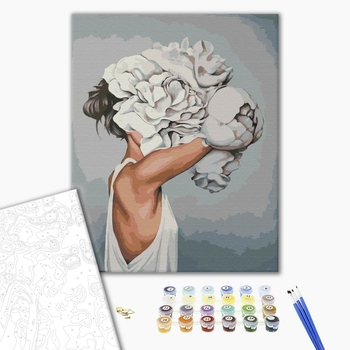 Картина по номерам Авторські колекції - Жінка в півоніях