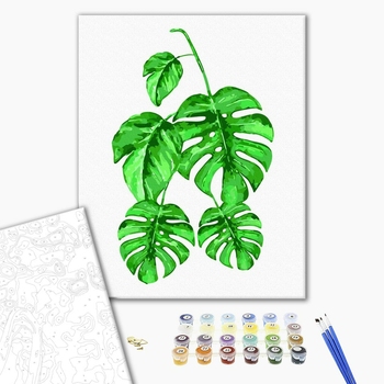 Картина по номерам Квіти - Малюнок монстери