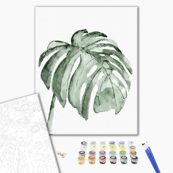 Картина по номерам Квіти - Екзотичний лист