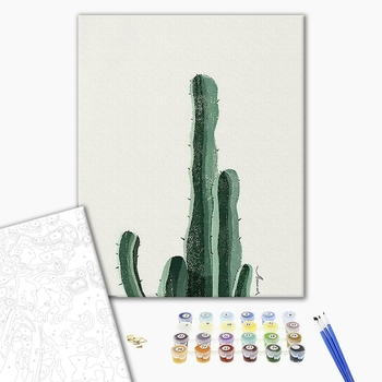 Картина по номерам Квіти - Кактус Арізона