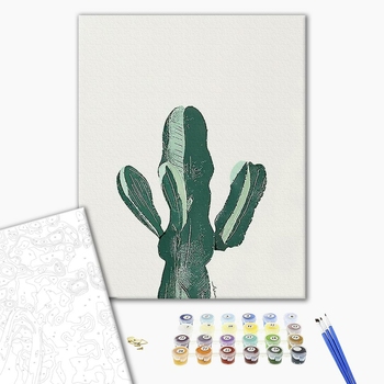 Картина по номерам Квіти - Кактус Техас