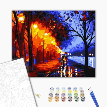 Картина по номерам Репродукції художників - Прогулянка яскравим вечором