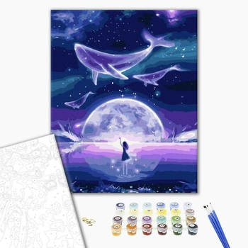 Картина по номерам Абстракції - Зоряні кити