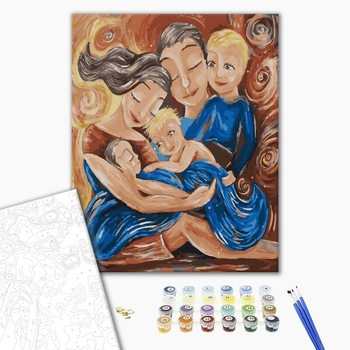 Картина по номерам Репродукції художників - Сім'я. Кеті Берггрен