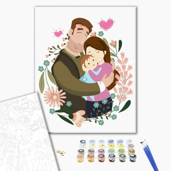 Картина по номерам Люди на картинах - Сімейний затишок