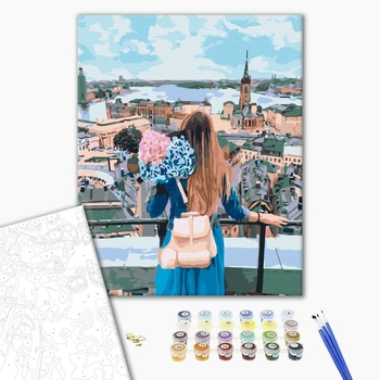 Картина по номерам Люди на картинах - Погляд на місто