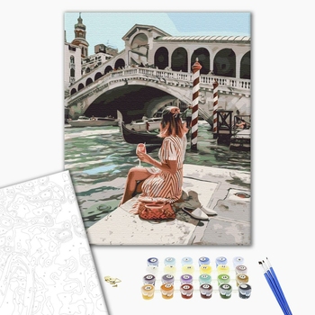 Картина по номерам Люди на картинах - Освіжаюча Венеція