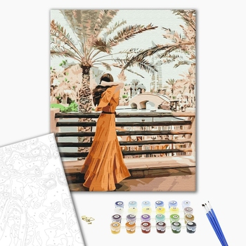 Картина по номерам Люди на картинах - Мандрівниця в Дубаї