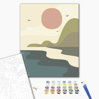 Картина по номерам Для початківців - Сонце Японії початок