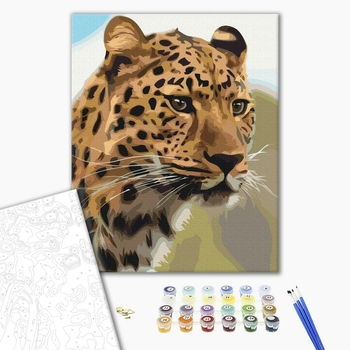 Картина по номерам Тварини, птахи та риби - Плямистий леопард