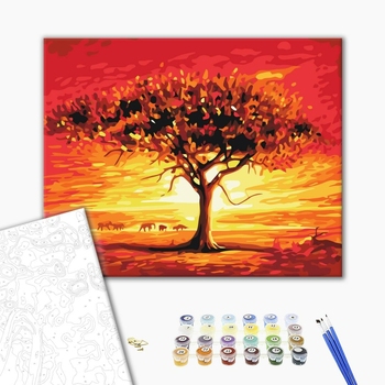 Картина по номерам Природа - Сонце пустелі