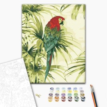 Картина по номерам Тварини, птахи та риби - Пернатая экзотика