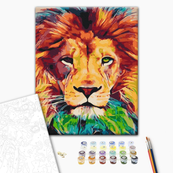 Картина по номерам Поп Арт - Веселковий Лео