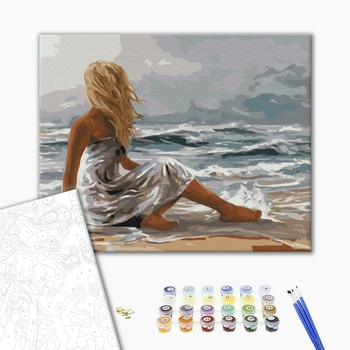 Картина по номерам Люди на картинах - Дотик моря