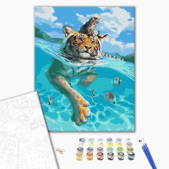 Картина по номерам Тварини, птахи та риби - У плавання!