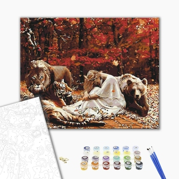 Картина по номерам Тварини, птахи та риби - Осінні захисники