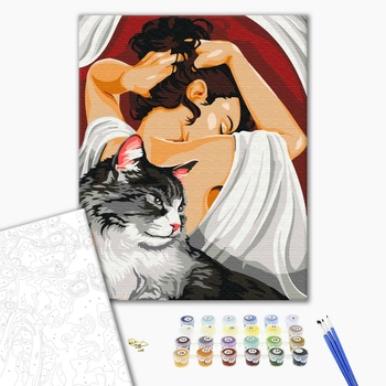 Картина по номерам Люди на картинах - Котики, як люди