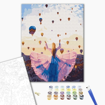 Картина по номерам Люди на картинах - Чарівні кулі Каппадокії