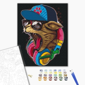 Картина по номерам Тварини, птахи та риби - Котячий трек