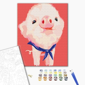 Картина по номерам Тварини, птахи та риби - Маленьке поросятко