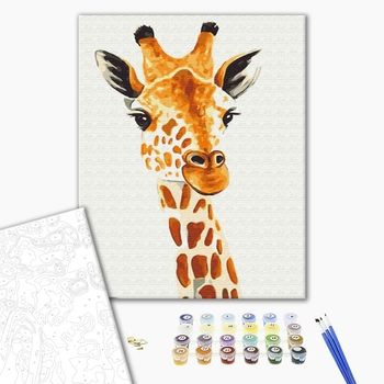 Картина по номерам Тварини, птахи та риби - Жирафчик