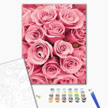 Картина по номерам Квіти - Троянди з мрій