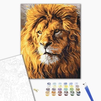 Картина по номерам Тварини, птахи та риби - Погляд на прайд