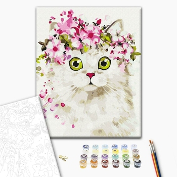 Картина по номерам Тварини, птахи та риби - Здивована киця