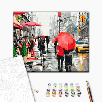 Картина по номерам Города - Дощ у Нью-Йорку