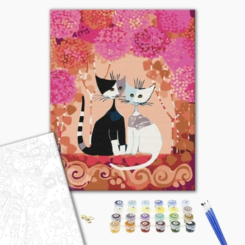 Картина по номерам Тварини, птахи та риби - Казкові котики