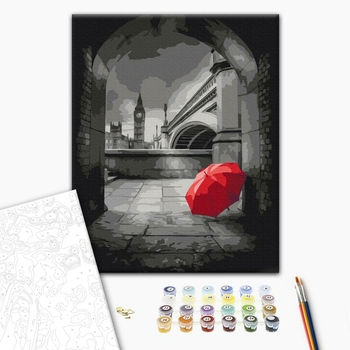 Красный зонтик под Биг-Беном