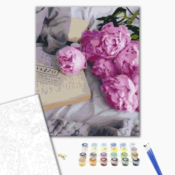 Картина по номерам Квіти - Півонії