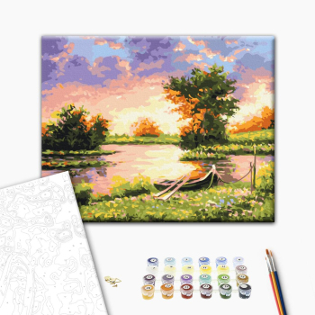 Закат на озере