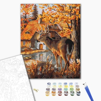 Картина по номерам Тварини, птахи та риби - Олень золотої пори